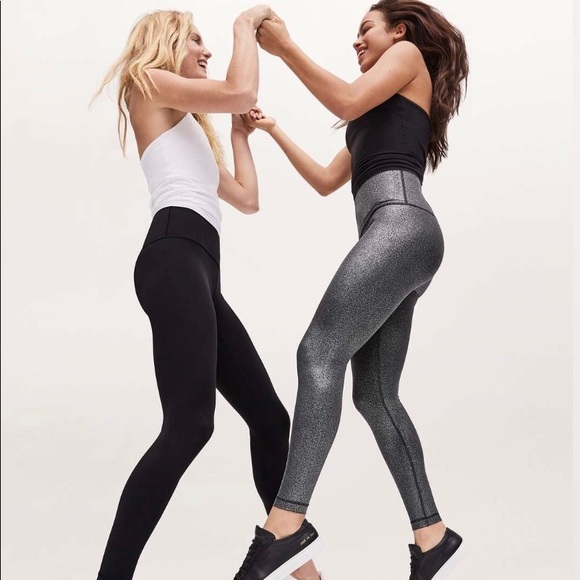 lululemon athletica Pants - Lululemon Wunder Under HR Silver Foil Luminosity 8